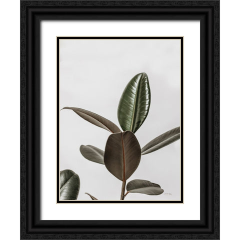 Boho Rubber Tree Black Ornate Wood Framed Art Print with Double Matting by Rigsby, Jennifer