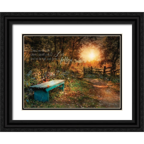 Show Me the Path Black Ornate Wood Framed Art Print with Double Matting by Vieira, Robin-Lee
