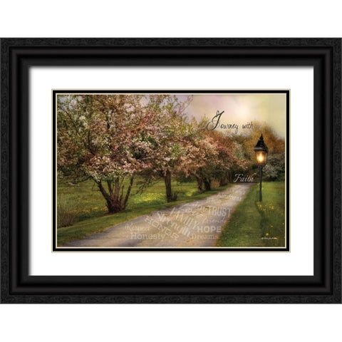 Lifes Journey Black Ornate Wood Framed Art Print with Double Matting by Vieira, Robin-Lee