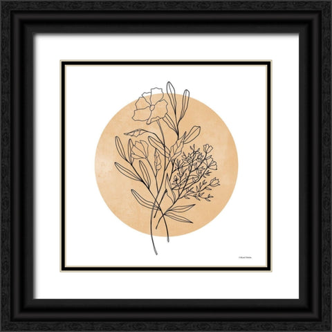 Moon Flowers Black Ornate Wood Framed Art Print with Double Matting by Nieman, Rachel