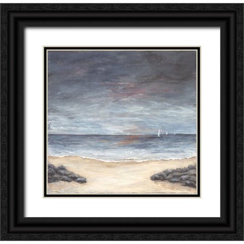 Sunset Sail Black Ornate Wood Framed Art Print with Double Matting by Soulspeak And Sawdust