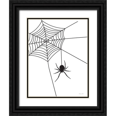 Creepy Spider Black Ornate Wood Framed Art Print with Double Matting by Ball, Susan