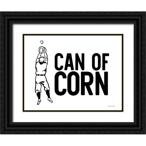 Can of Corn Black Ornate Wood Framed Art Print with Double Matting by Ball, Susan