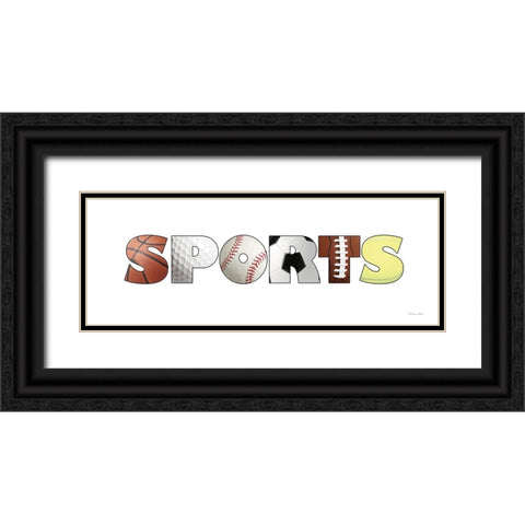 Sports Black Ornate Wood Framed Art Print with Double Matting by Ball, Susan