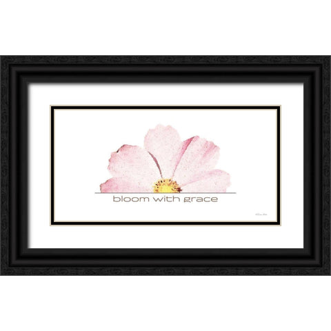 Bloom with Grace Black Ornate Wood Framed Art Print with Double Matting by Ball, Susan