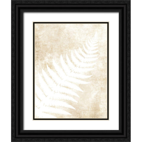 Fern Frond 1 Black Ornate Wood Framed Art Print with Double Matting by Ball, Susan