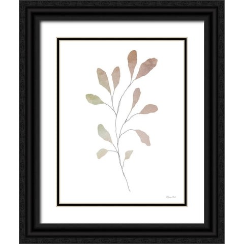 Watercolor Branch 2 Black Ornate Wood Framed Art Print with Double Matting by Ball, Susan