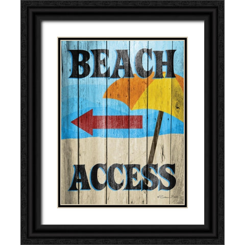 Beach Access Black Ornate Wood Framed Art Print with Double Matting by Ball, Susan