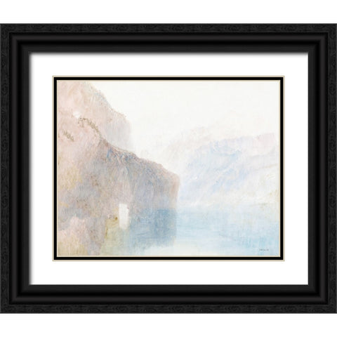 Tranquil Coast 1 Black Ornate Wood Framed Art Print with Double Matting by Stellar Design Studio