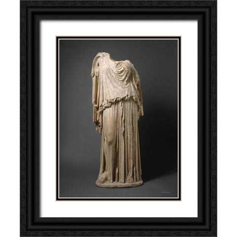 Roman Statue Black Ornate Wood Framed Art Print with Double Matting by Stellar Design Studio