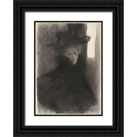 In the Shadows Black Ornate Wood Framed Art Print with Double Matting by Stellar Design Studio