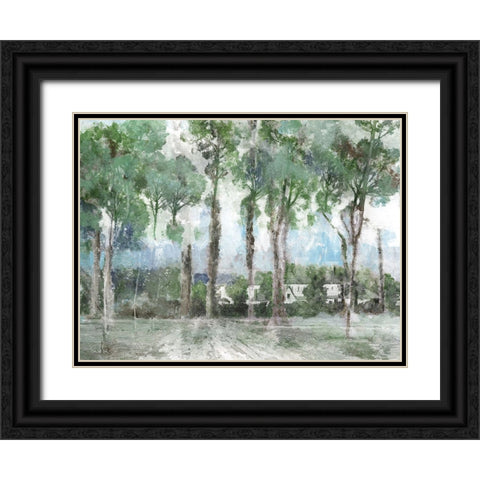 Behind the Trees 2 Black Ornate Wood Framed Art Print with Double Matting by Stellar Design Studio