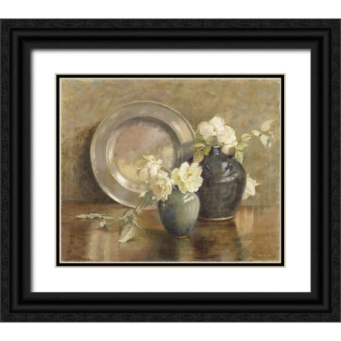 Vintage Romance Black Ornate Wood Framed Art Print with Double Matting by Stellar Design Studio