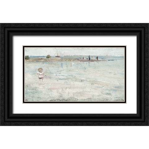 Ricketts Point Black Ornate Wood Framed Art Print with Double Matting by Stellar Design Studio