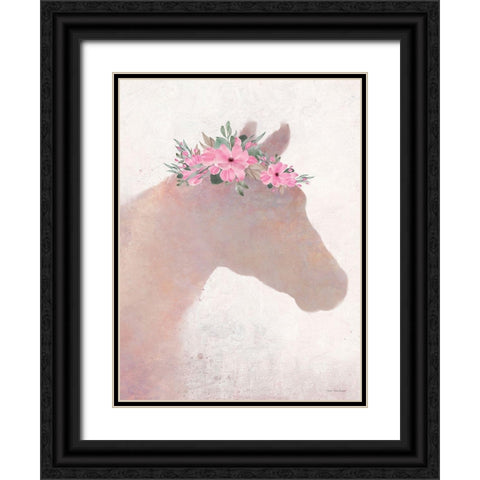 Pink Pony Black Ornate Wood Framed Art Print with Double Matting by Seven Trees Design