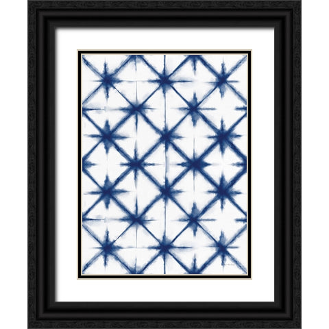 Shibori II Black Ornate Wood Framed Art Print with Double Matting by Seven Trees Design