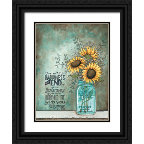 All Along Black Ornate Wood Framed Art Print with Double Matting by Crawford, Tonya