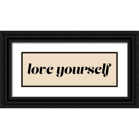 Love Yourself Black Ornate Wood Framed Art Print with Double Matting by Yass Naffas Designs