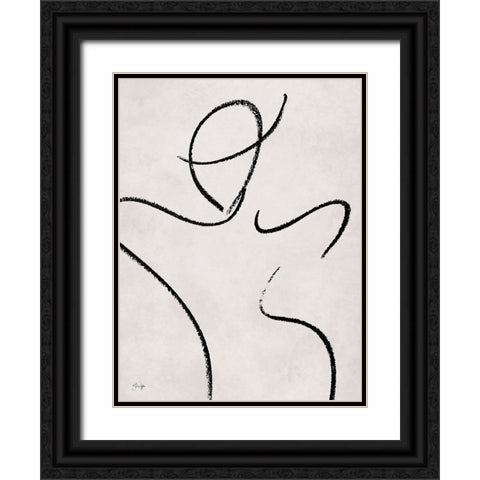 Miss Carmen Black Ornate Wood Framed Art Print with Double Matting by Yass Naffas Designs