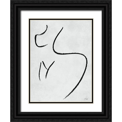 Body Positive Self Love Black Ornate Wood Framed Art Print with Double Matting by Yass Naffas Designs