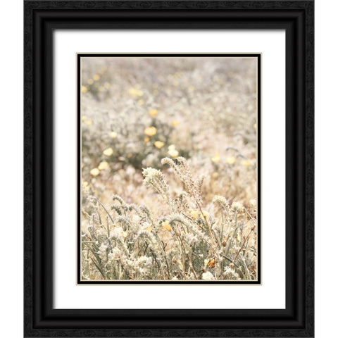 Sweet Vintage Field Black Ornate Wood Framed Art Print with Double Matting by Yass Naffas Designs