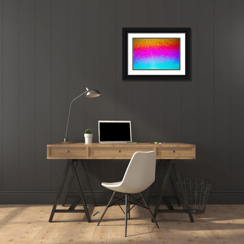 Abstract pattern of refracted light in soap bubble Black Ornate Wood Framed Art Print with Double Matting by Jones, Adam