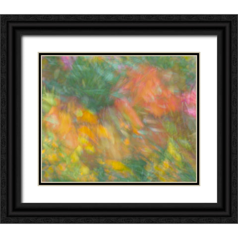 Pastel color abstract Black Ornate Wood Framed Art Print with Double Matting by Jaynes Gallery