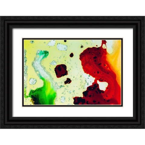 Color abstract Black Ornate Wood Framed Art Print with Double Matting by Muench, Zandria