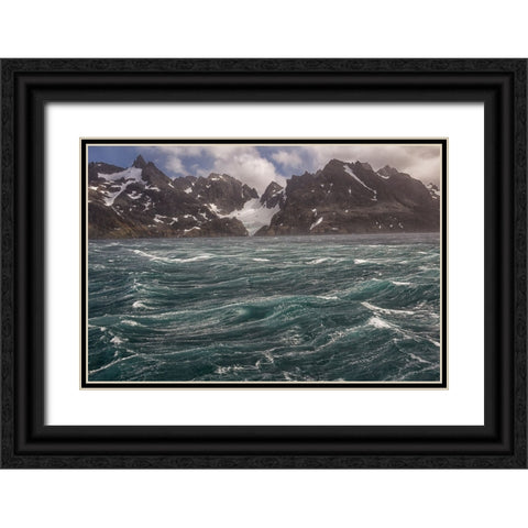 Southern Ocean-South Georgia-Drygalski Fjord Black Ornate Wood Framed Art Print with Double Matting by Goff, Ellen B.