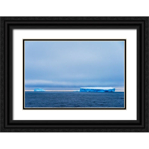 Iceberg in South Atlantic Ocean-Antarctica Black Ornate Wood Framed Art Print with Double Matting by Su, Keren