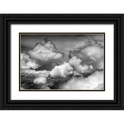 Aerial view of clouds-China Black Ornate Wood Framed Art Print with Double Matting by Su, Keren