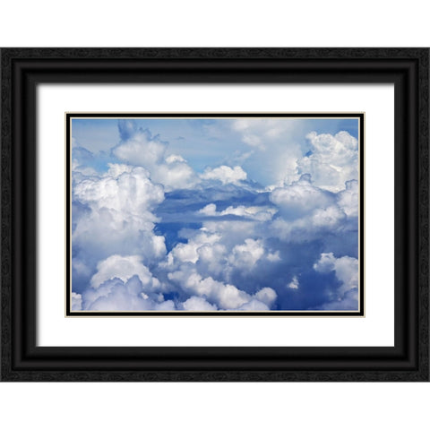 Aerial view of clouds-China Black Ornate Wood Framed Art Print with Double Matting by Su, Keren