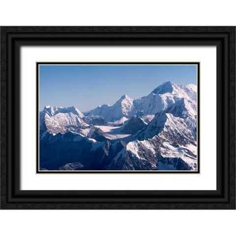 The Himalayas Range above clouds-Nepal Black Ornate Wood Framed Art Print with Double Matting by Su, Keren