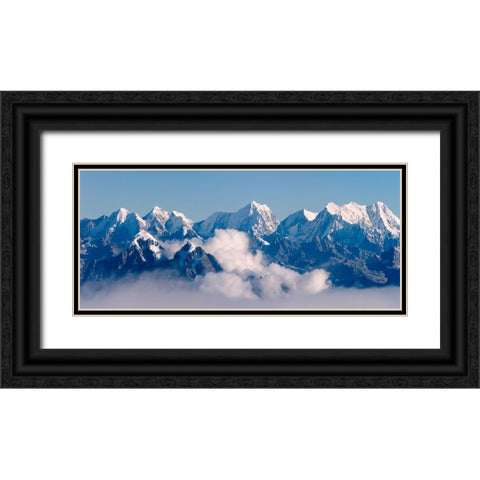 The Himalayas Range above clouds-Nepal Black Ornate Wood Framed Art Print with Double Matting by Su, Keren