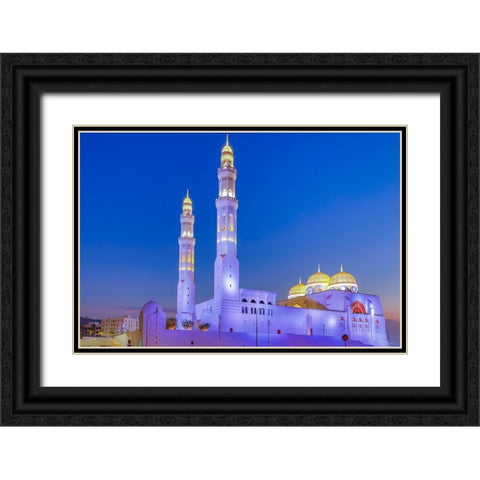 Middle East-Arabian Peninsula-Oman-Muscat-Bawshar-Muhammad Al Ameen Mosque in Bawshar Black Ornate Wood Framed Art Print with Double Matting by Wilson, Emily M.