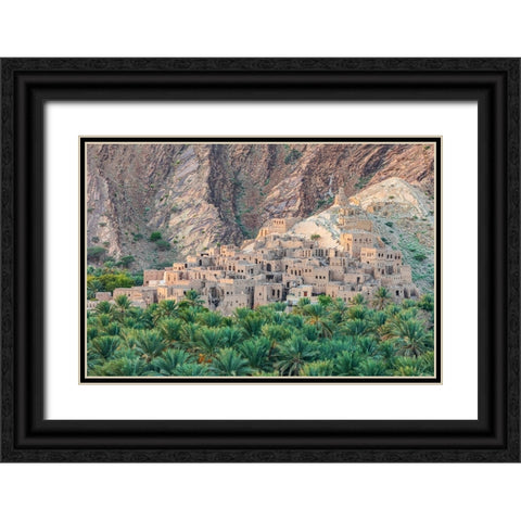 Middle East-Arabian Peninsula-Oman-Ad Dakhiliyah-Nizwa Black Ornate Wood Framed Art Print with Double Matting by Wilson, Emily M.