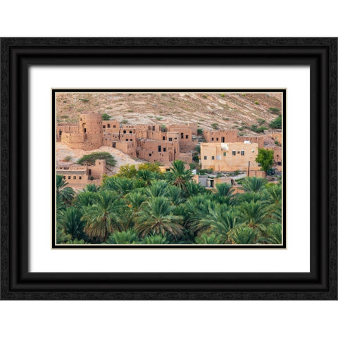 Middle East-Arabian Peninsula-Oman-Ad Dakhiliyah-Nizwa Black Ornate Wood Framed Art Print with Double Matting by Wilson, Emily M.
