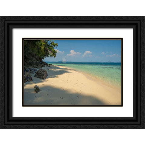 Ko Kradan-Talay Trang archipelago-Thailand Black Ornate Wood Framed Art Print with Double Matting by Pitamitz, Sergio