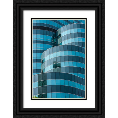 Thailand-Bangkok-Modern office building close-up Black Ornate Wood Framed Art Print with Double Matting by Haseltine, Tom