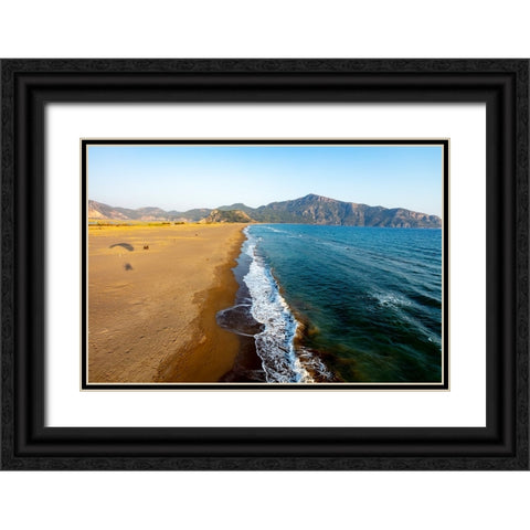 Iztuzu Beach-Dalyan-Koycegiz-Mugla-Turkey Black Ornate Wood Framed Art Print with Double Matting by Kabas, Ali
