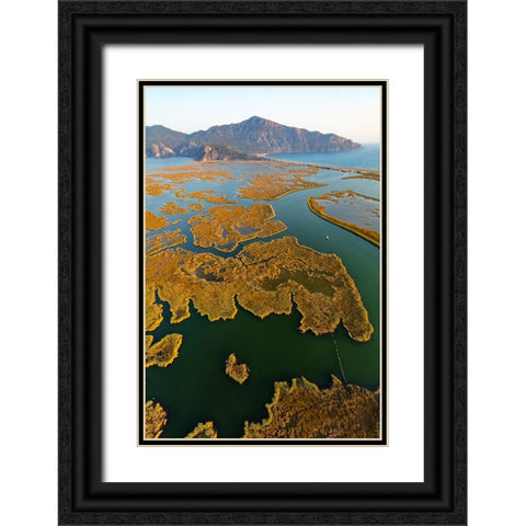 Dalyan-Koycegiz-Mugla-Turkey Black Ornate Wood Framed Art Print with Double Matting by Kabas, Ali
