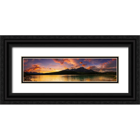 Sunset at Patricia Lake-Jasper National Park-Alberta-Canada Black Ornate Wood Framed Art Print with Double Matting by Bishop, Russ