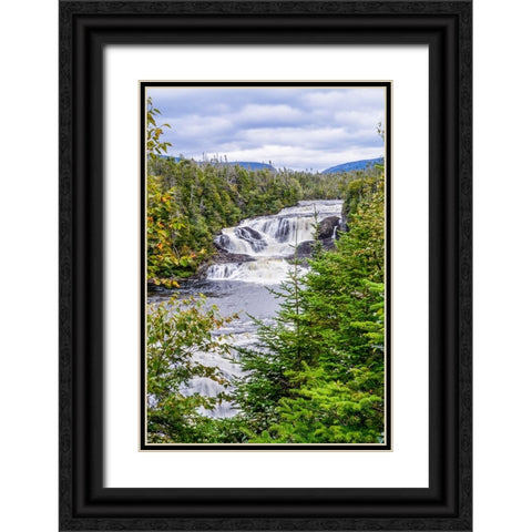 Bakers Brook Falls-Gros Mourne National Park-Rocky Harbor-Newfoundland-Canada Black Ornate Wood Framed Art Print with Double Matting by DeFreitas, Michael