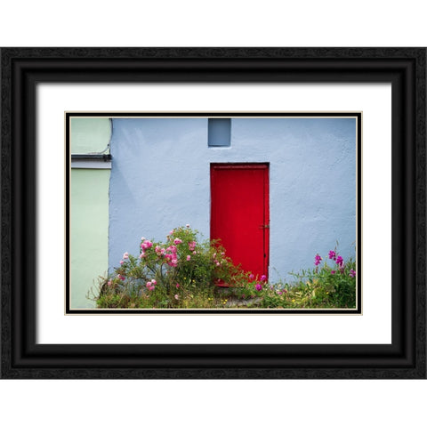 Europe-Ireland-Eyeries-Exterior of weathered house Black Ornate Wood Framed Art Print with Double Matting by Jaynes Gallery