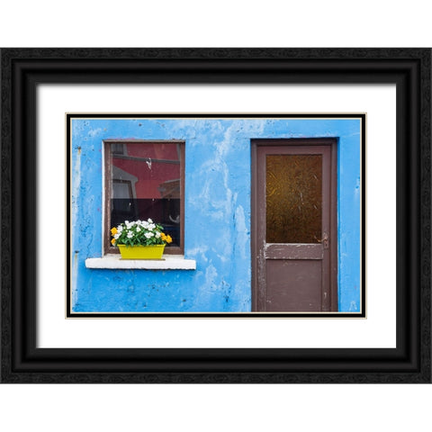 Europe-Ireland-Eyeries-Exterior of weathered house Black Ornate Wood Framed Art Print with Double Matting by Jaynes Gallery