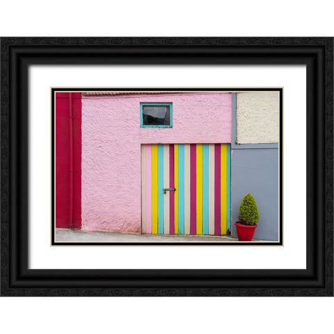 Europe-Ireland-Eyeries-Exterior of colorful house Black Ornate Wood Framed Art Print with Double Matting by Jaynes Gallery