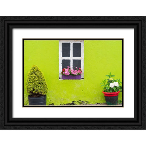 Europe-Ireland-Eyeries-Exterior of weathered house Black Ornate Wood Framed Art Print with Double Matting by Jaynes Gallery