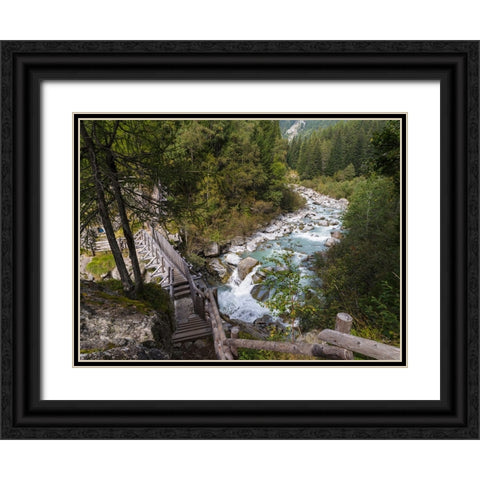River Sarca-Val di Genova in the Parco Naturale Adamello-Brenta-Trentino-Italy-Val Rendena Black Ornate Wood Framed Art Print with Double Matting by Zwick, Martin