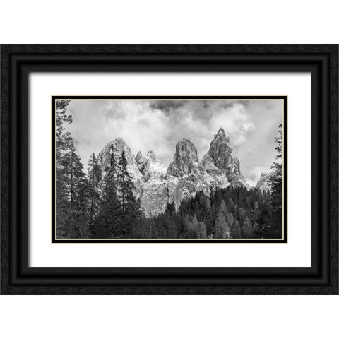 Tschamin Valley-Valle di Ciamin-in the Rosengarten-Catinaccio mountain range The dolomites are list Black Ornate Wood Framed Art Print with Double Matting by Zwick, Martin