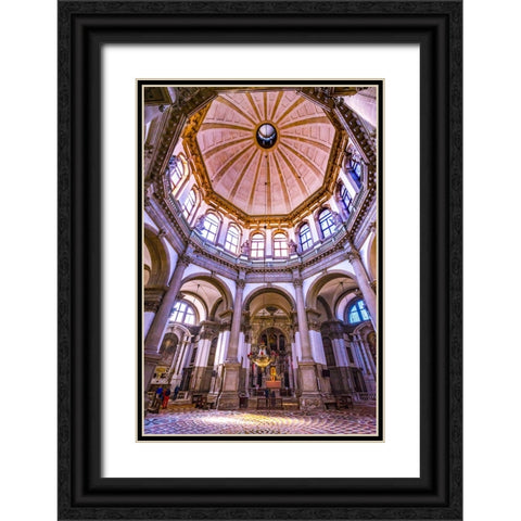 Santa Maria della Salute Church-Venice-Italy-Competed in 1681 Black Ornate Wood Framed Art Print with Double Matting by Perry, William